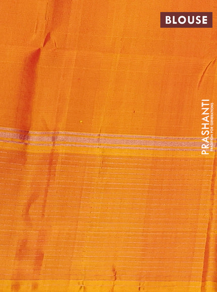 Red & Mustard Yellow Pure Soft Silk Saree - Buttas