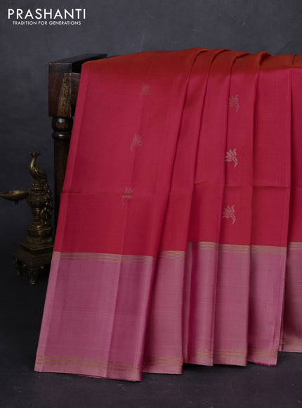 Pink & Pastel Pink Pure Soft Silk Saree - Buttas
