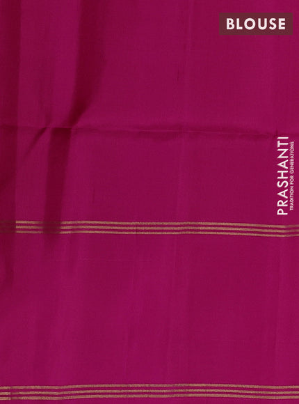Orange & Pink Pure Soft Silk Saree - Buttas