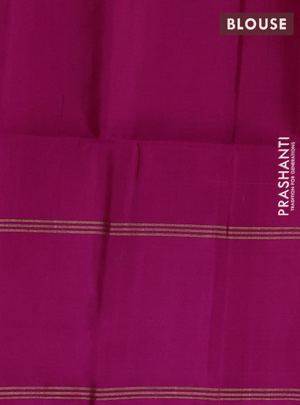 Magenta Pink & Pink Pure Soft Silk Saree - Buttas
