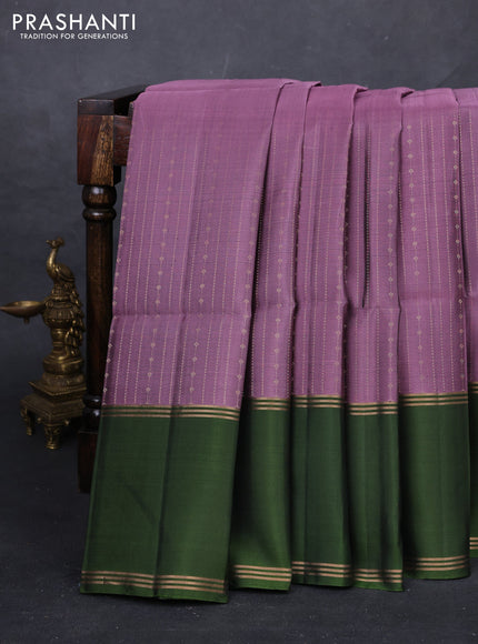 Onion Pink & Green Pure Soft Silk Saree - Buttas