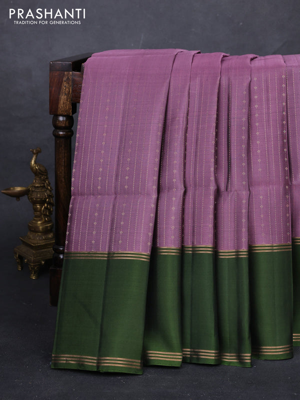 Onion Pink & Green Pure Soft Silk Saree - Buttas