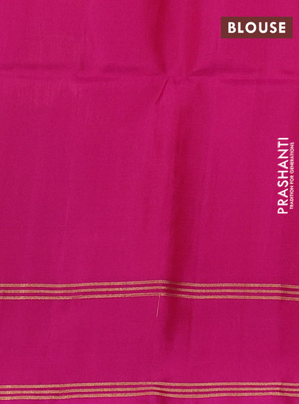 Sunset Orange & Pink Pure Soft Silk Saree - Buttas