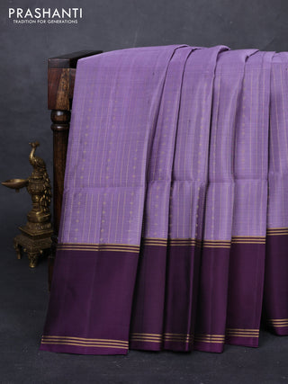 Pastel Purple & Purple Pure Soft Silk Saree - Buttas