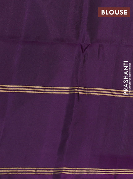 Pastel Purple & Purple Pure Soft Silk Saree - Buttas