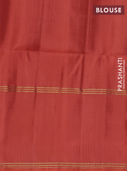 Pastel Pink & Peach Orange Pure Soft Silk Saree - Buttas