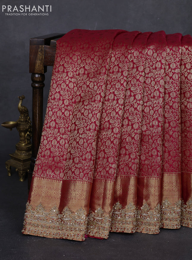 Pink Pure Kanchipuram Silk - Embroidery