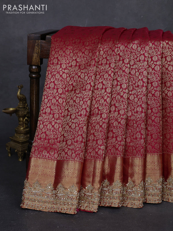 Pink Pure Kanchipuram Silk - Embroidery