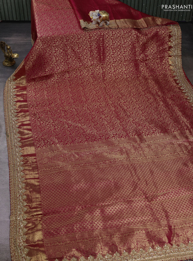 Pink Pure Kanchipuram Silk - Embroidery
