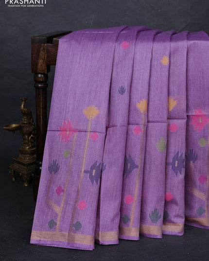 Lavender Munga Tussar Silk