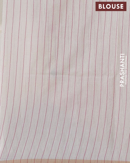 Off White Munga Tussar Silk