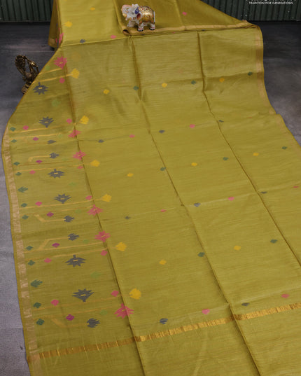 Mustard Munga Tussar Silk