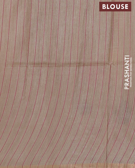 Beige Munga Tussar Silk