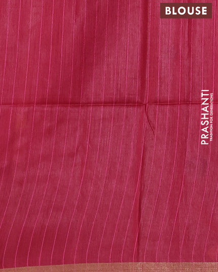 Maroon Munga Tussar Silk