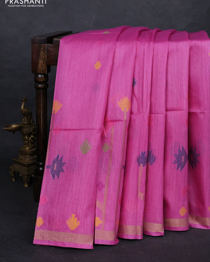 Pink Munga Tussar Silk