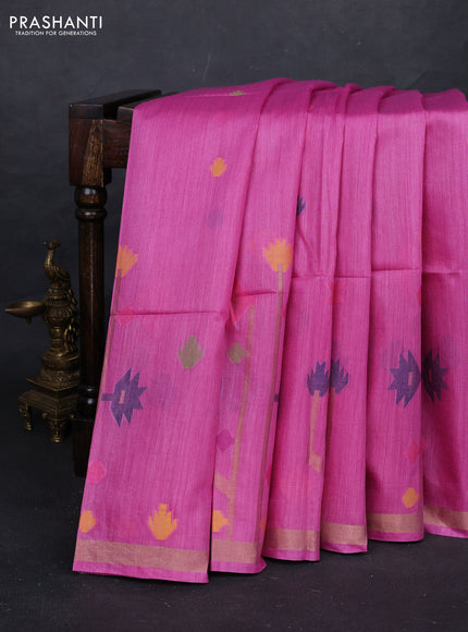 Pink Munga Tussar Silk