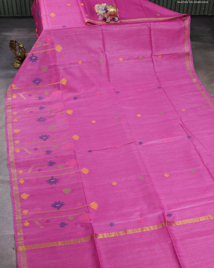 Pink Munga Tussar Silk