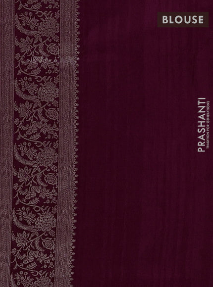 Wine Semi Soft Silk Saree
