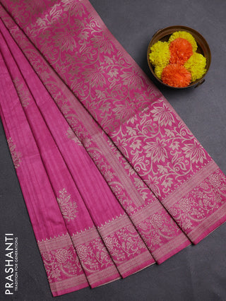 Onion Pink Semi Soft Silk Saree