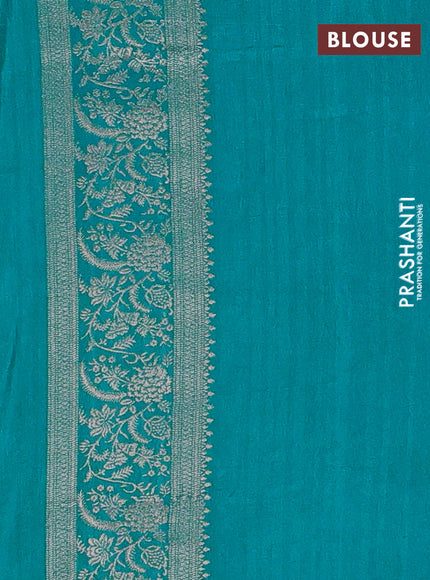 Teal Green Semi Soft Silk Saree