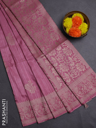 Pastel Pink Semi Soft Silk Saree