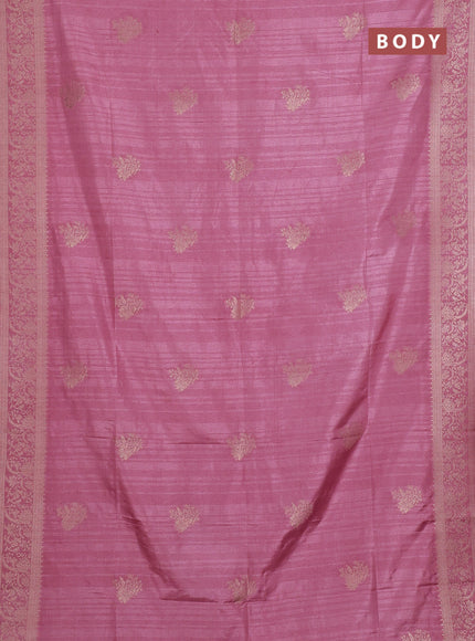 Pastel Pink Semi Soft Silk Saree