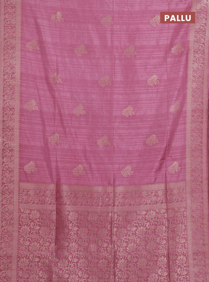 Pastel Pink Semi Soft Silk Saree