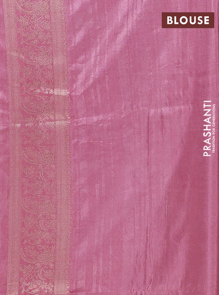 Pastel Pink Semi Soft Silk Saree