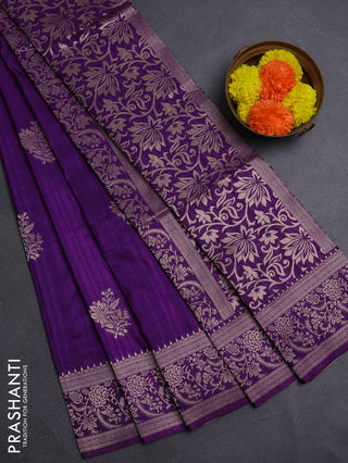 Purple Semi Soft Silk Saree