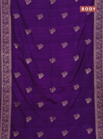 Purple Semi Soft Silk Saree