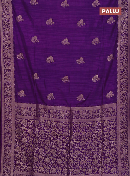 Purple Semi Soft Silk Saree
