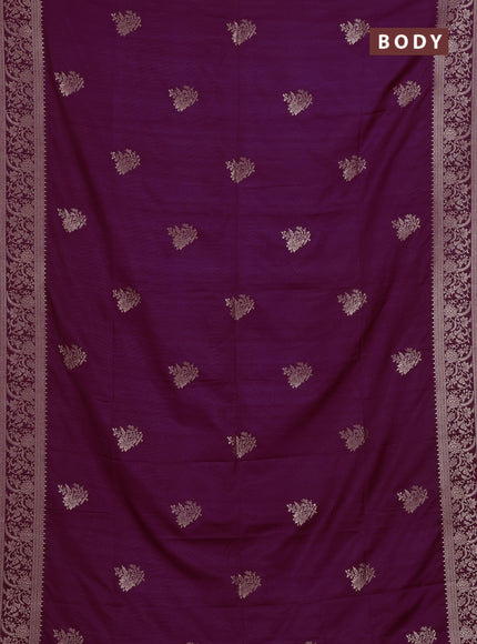 Wine Semi Soft Silk Saree