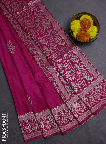 Pink Semi Soft Silk Saree