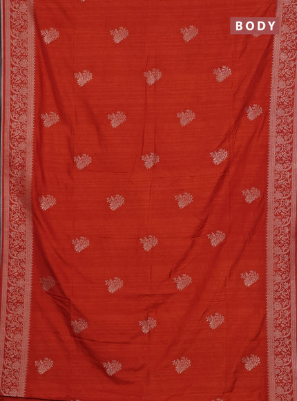 Rust Semi Soft Silk Saree