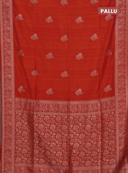 Rust Semi Soft Silk Saree