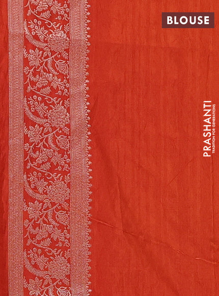 Rust Semi Soft Silk Saree