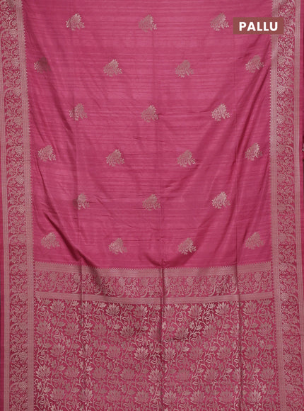 Pink Semi Soft Silk Saree
