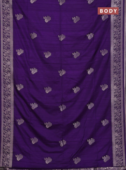 Violet Semi Soft Silk Saree
