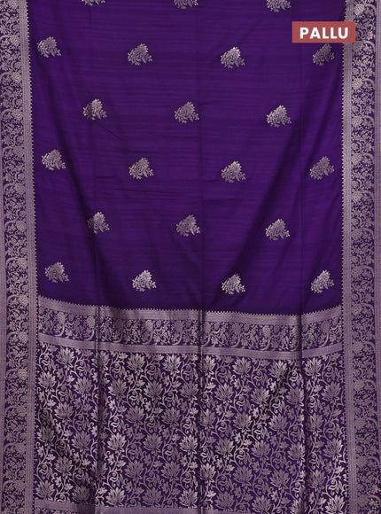 Violet Semi Soft Silk Saree