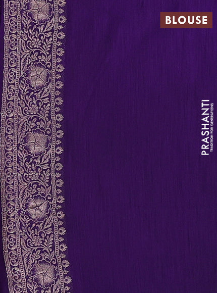 Violet Semi Soft Silk Saree