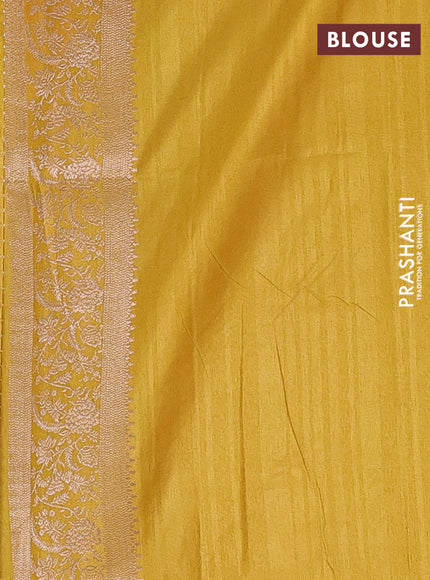 Mustard Yellow Semi Soft Silk Saree
