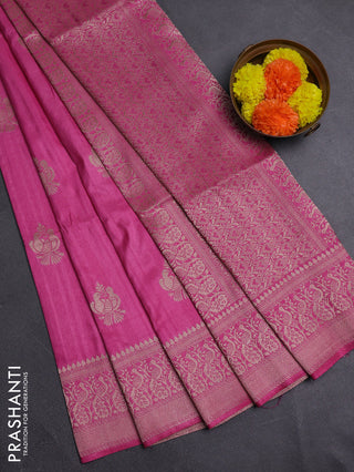 Pink Semi Soft Silk Saree