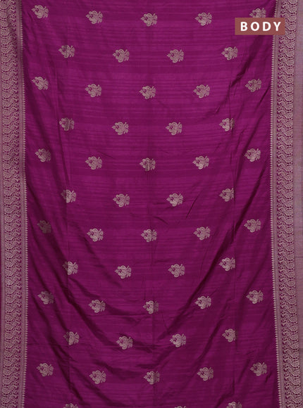 Purple Semi Soft Silk Saree