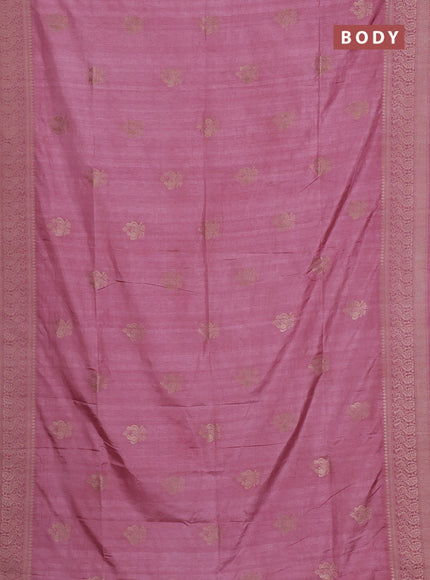 Mauve Pink Semi Soft Silk Saree