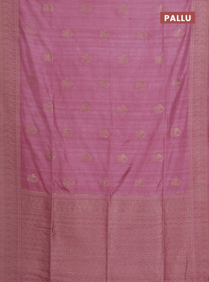 Mauve Pink Semi Soft Silk Saree