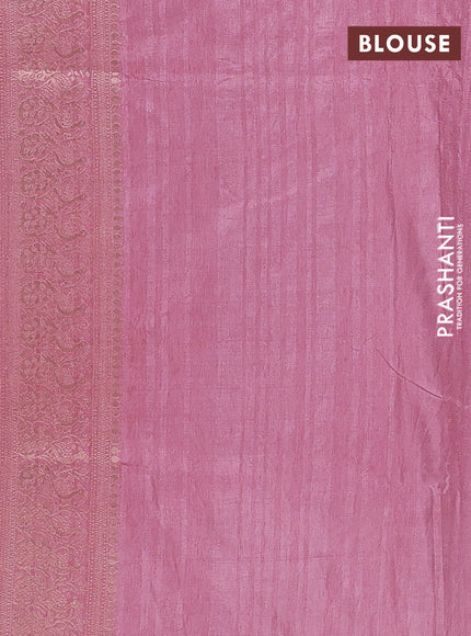 Mauve Pink Semi Soft Silk Saree