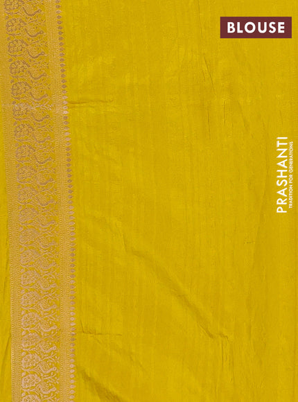 Yellow Semi Soft Silk Saree