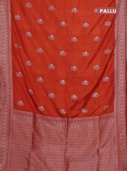 Rust Semi Soft Silk Saree