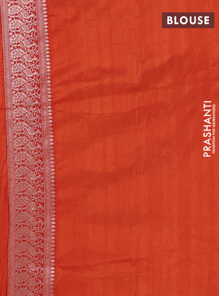 Rust Semi Soft Silk Saree