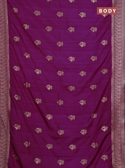 Wine Semi Soft Silk Saree